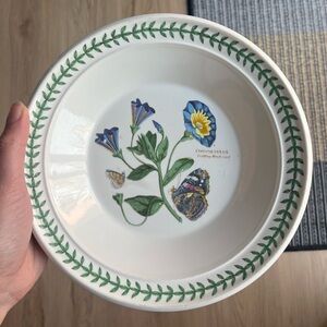 Portmeirion Botanic Garden Rimmed Soup Bowl, Trailing Bindweed, 8.5 Inches